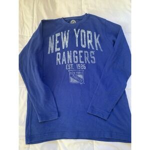 New York Rangers GIII CARL BANKS Men's M  Thermal Long Sleeve Shirt Blue